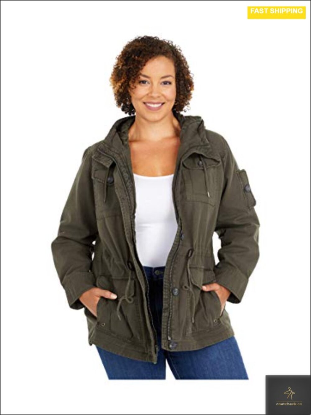 Lightweight Cotton Military Field Jacket with Adjustable Waist